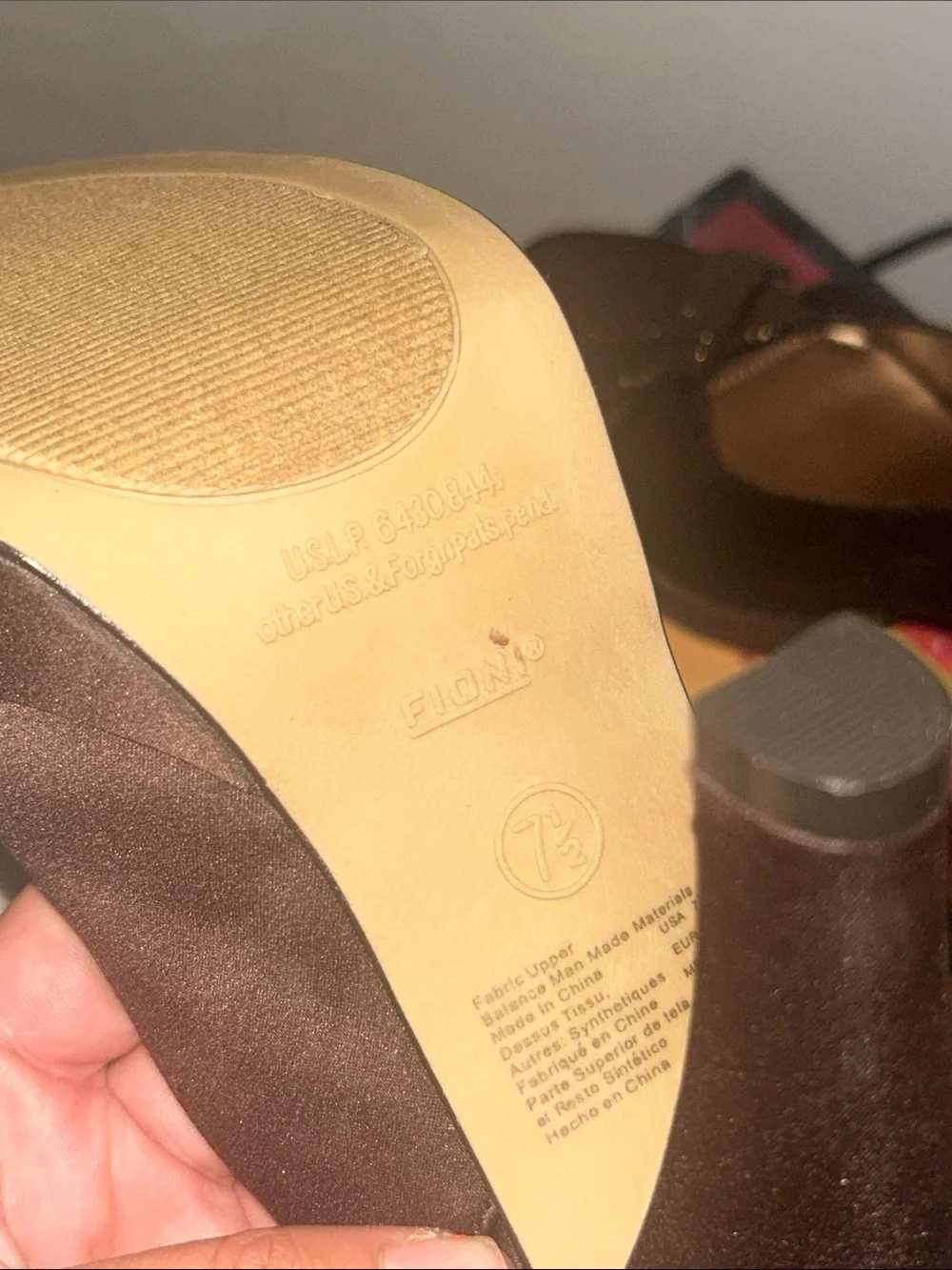 Vintage Cafe Hot Stuff Satin Brown Peep-Toe Slingback Heels Y2K ERA size 7.5